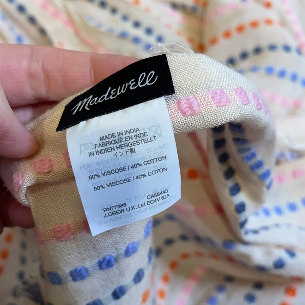 Madewell Stitched Rainbow Stripe Scarf